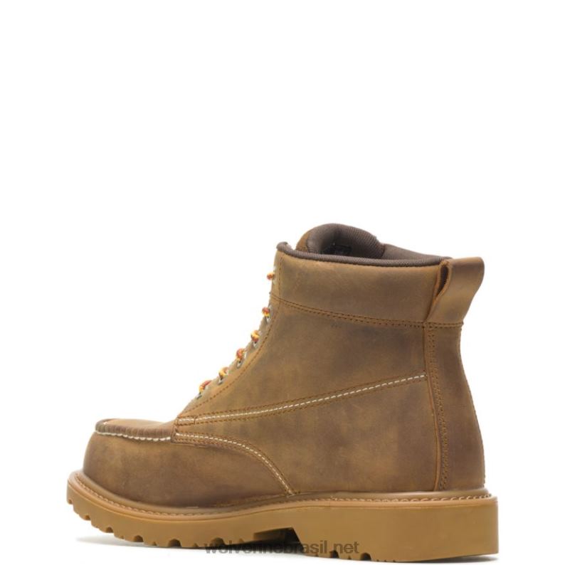 homens Bota de trabalho biqueira de aço 6" com biqueira de aço para Floorhand bronzeado Wolverine VL4VN59 - Image 4