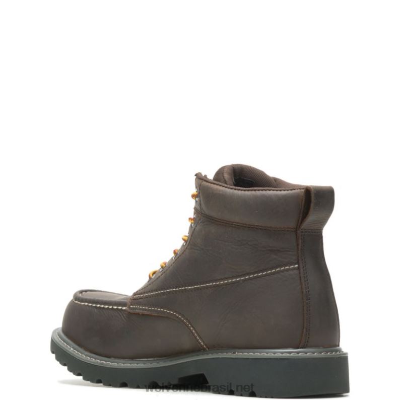 homens Bota de trabalho biqueira de aço 6" com biqueira de aço para Floorhand marrom escuro Wolverine VL4VN60 - Image 3