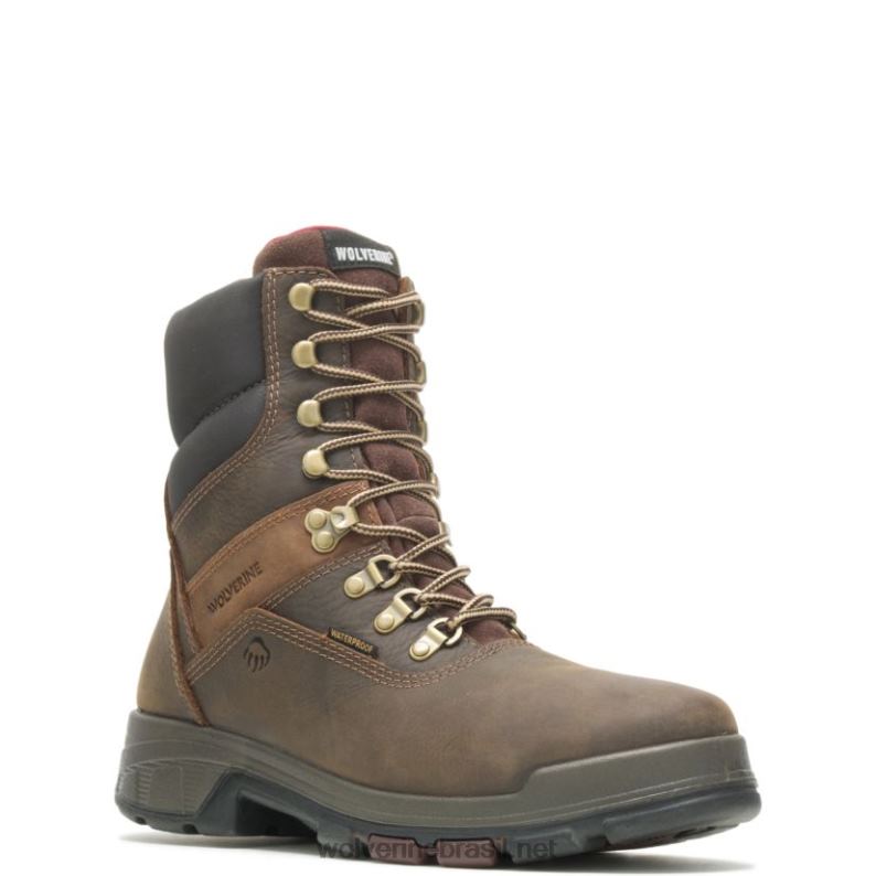 homens bota de trabalho cabor epx à prova d'água 8" marrom escuro Wolverine VL4VN33 - Image 2