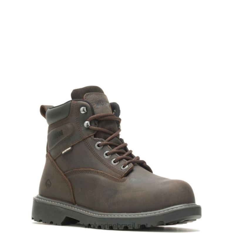 homens Bota de trabalho com biqueira de aço de 6" isolada para andarilho marrom escuro Wolverine VL4VN54 - Image 2