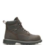homens Bota de trabalho com biqueira de aço de 6" isolada para andarilho marrom escuro Wolverine VL4VN54