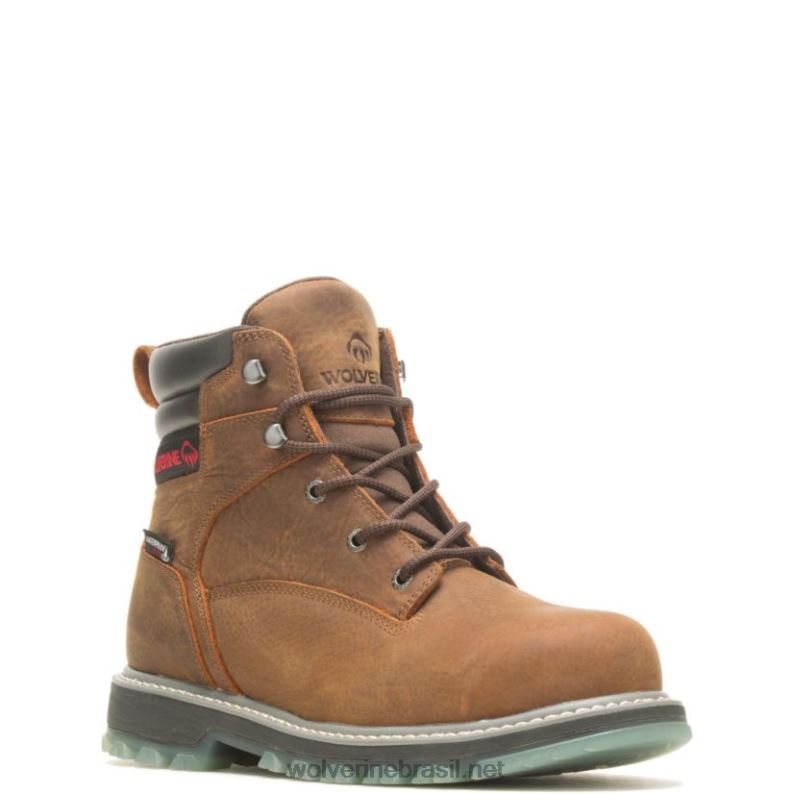 homens bota de trabalho com biqueira de aço lx 6" para Floorhand marrom do sudão Wolverine VL4VN95 - Image 2