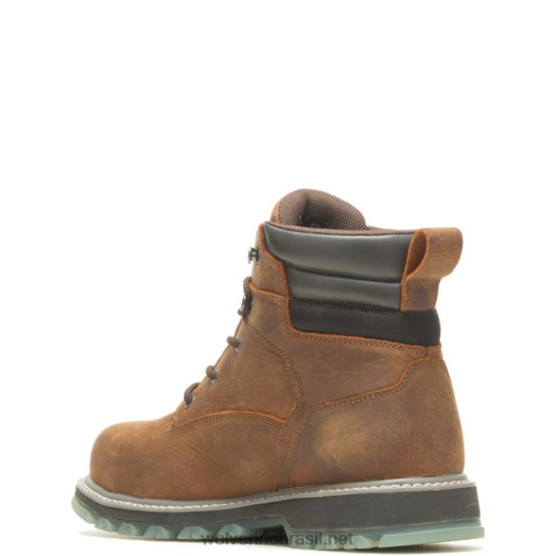 homens bota de trabalho com biqueira de aço lx 6" para Floorhand marrom do sudão Wolverine VL4VN95 - Image 3