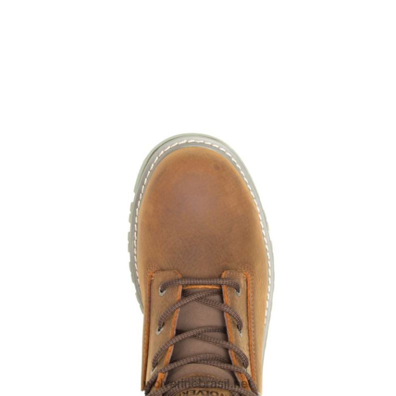 homens bota de trabalho com biqueira de aço lx 6" para Floorhand marrom do sudão Wolverine VL4VN95 - Image 5