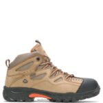 homens bota de trabalho durant impermeável com biqueira de aço castanho claro/laranja Wolverine VL4VN108