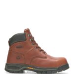 homens Bota de trabalho Harrison com cadarço e bico de aço 6" marrom Wolverine VL4VN29