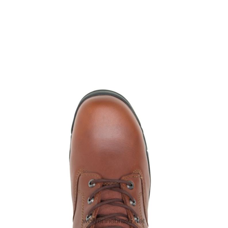homens Bota de trabalho Harrison com cadarço e bico de aço 6" marrom Wolverine VL4VN29 - Image 5