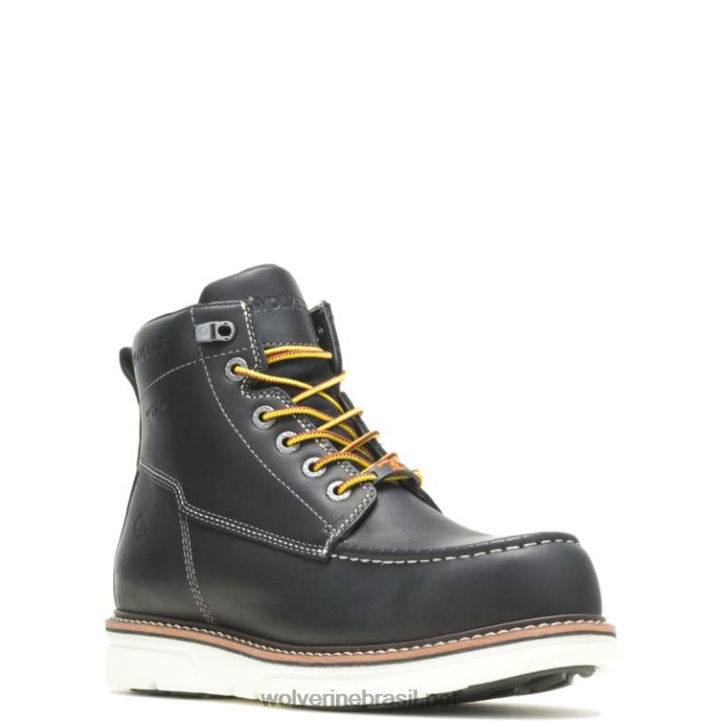 homens bota de trabalho i-90 durashocks moc-toe carbonmax 6" Preto branco Wolverine VL4VN146 - Image 2