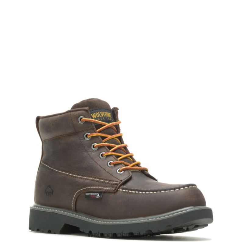 homens bota de trabalho moc toe 6 para assalariado café escuro Wolverine VL4VN170 - Image 2