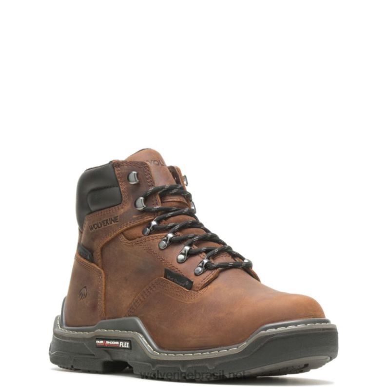 homens bota de trabalho raider durashocks à prova d'água 6" met-guard amendoim Wolverine VL4VN143 - Image 2