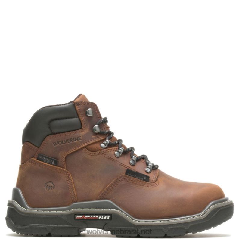 homens bota de trabalho raider durashocks à prova d'água 6" met-guard amendoim Wolverine VL4VN143 - Image 1