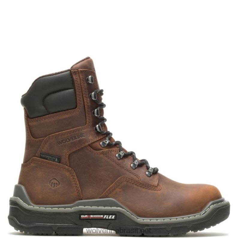 homens bota de trabalho raider durashocks à prova d'água 8" carbonmax amendoim Wolverine VL4VN91 - Image 1