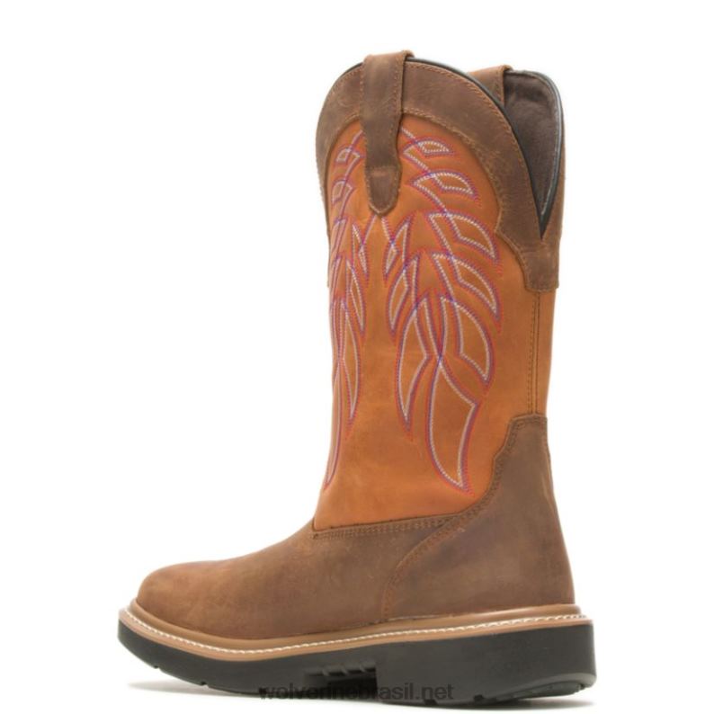 homens bota de trabalho rancher durashocks carbonmax wellington amarelo alaranjado Wolverine VL4VN126 - Image 3