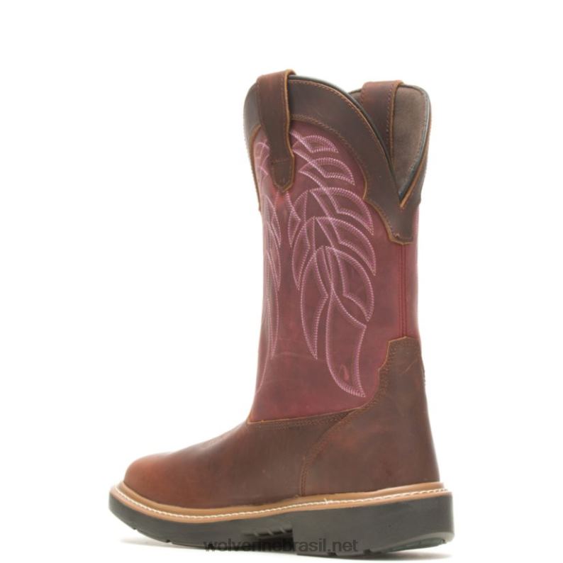 homens bota de trabalho rancher durashocks carbonmax wellington amendoim/vermelho Wolverine VL4VN125 - Image 3