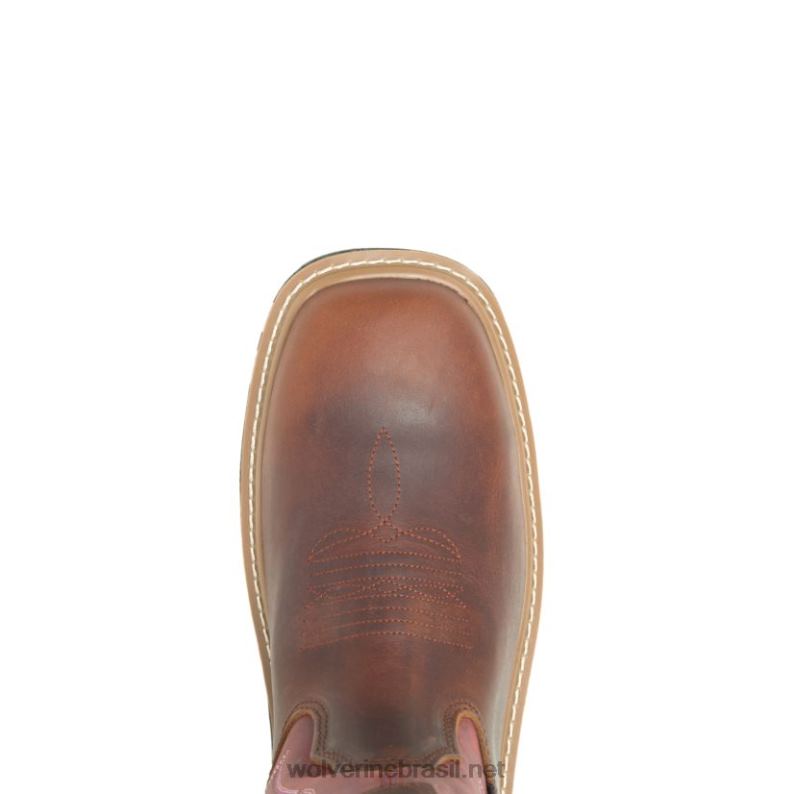 homens bota de trabalho rancher durashocks carbonmax wellington amendoim/vermelho Wolverine VL4VN125 - Image 5