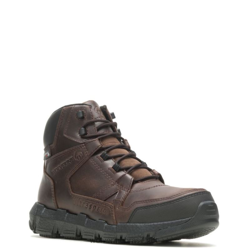 homens bota de trabalho rev ultraspring durashocks lx carbonmax marrom Wolverine VL4VN32 - Image 2