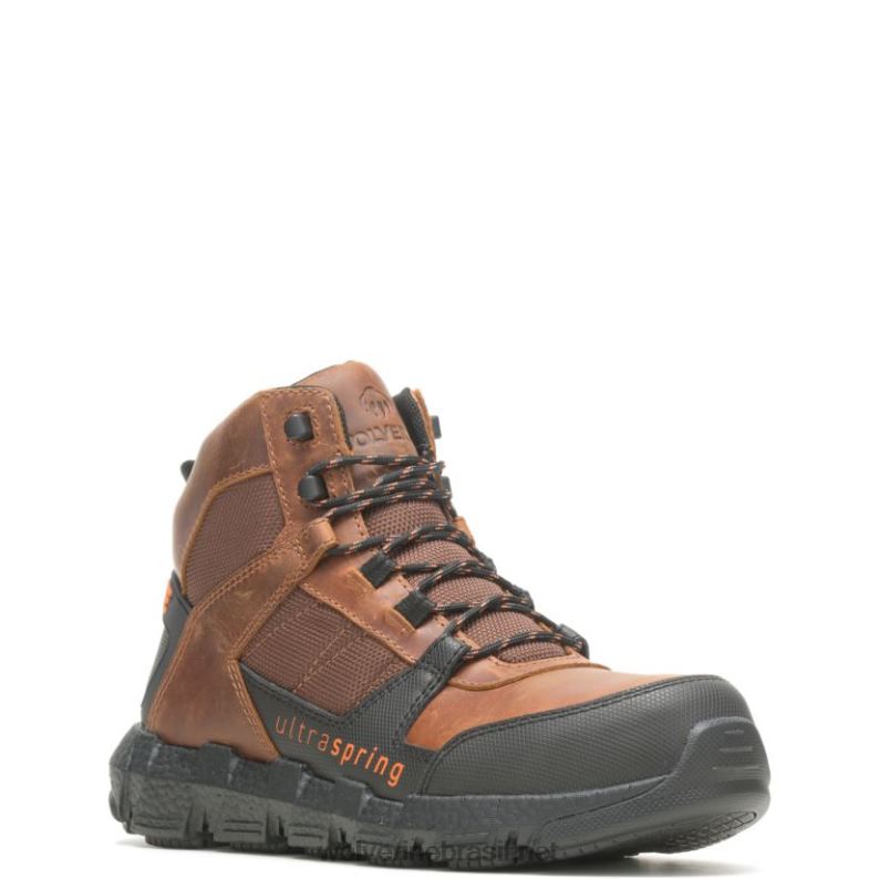 homens bota de trabalho rev ultraspring durashocks vent carbonmax tabaco Wolverine VL4VN19 - Image 2