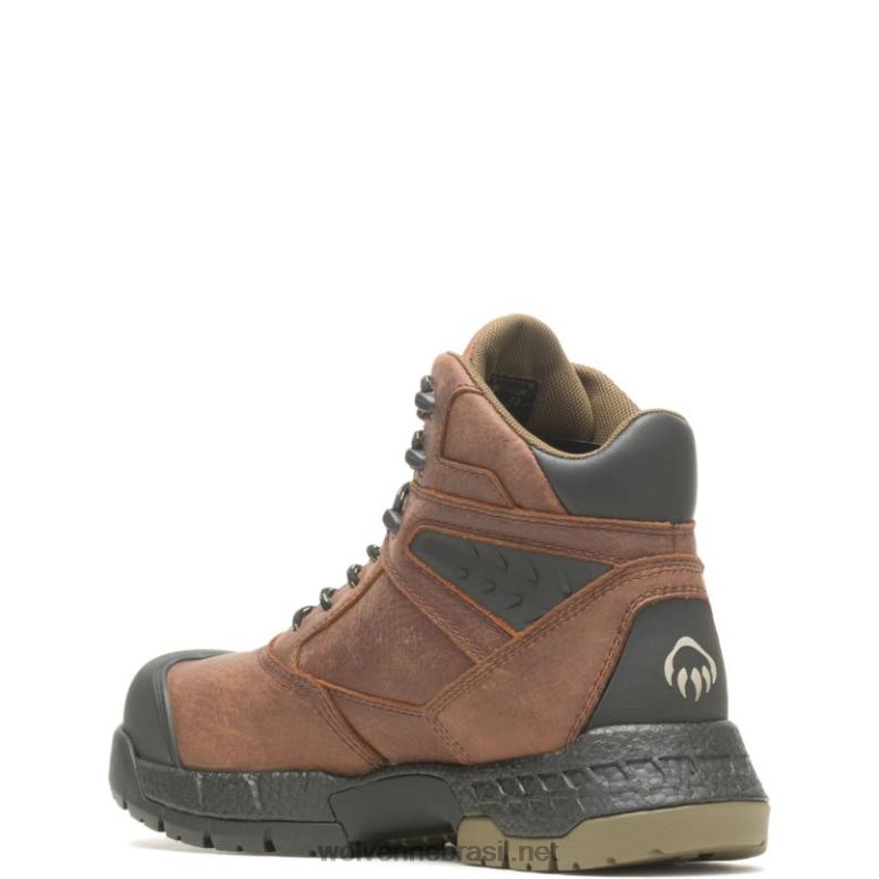homens bota de trabalho rush ultraspring 6" carbonmax marrom Wolverine VL4VN135 - Image 3