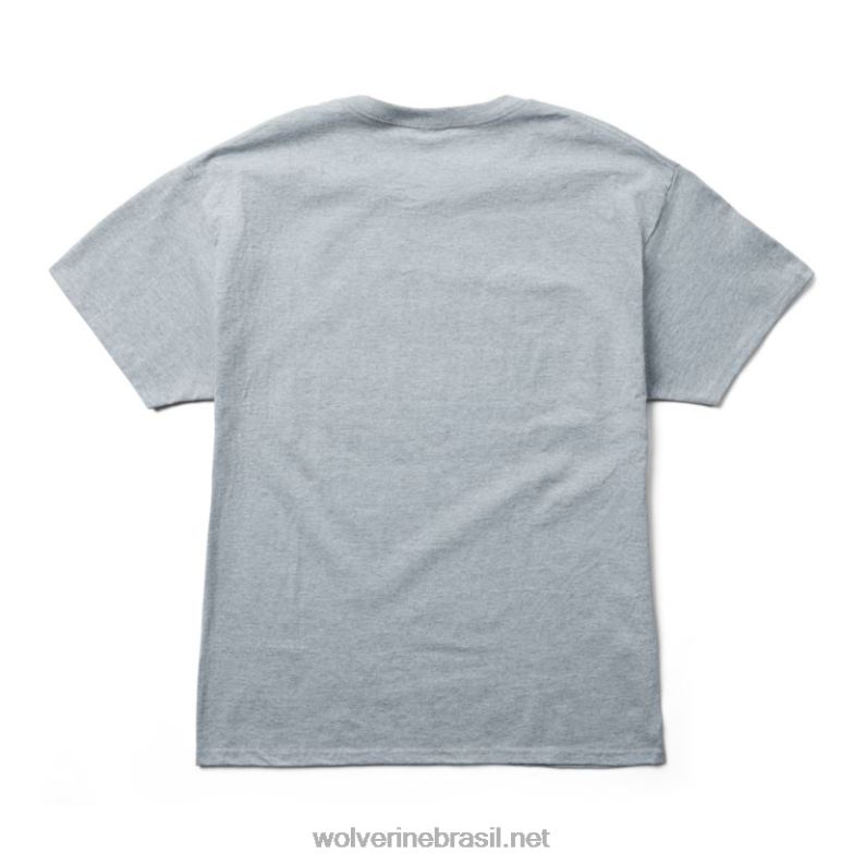 homens camiseta estampada de manga curta coleção de construção incomum urze cinza Wolverine VL4VN242 - Image 2