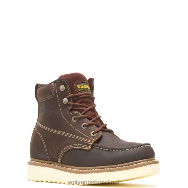 homens carregador de bota de cunha de 6" marrom Wolverine VL4VN180 - Image 2