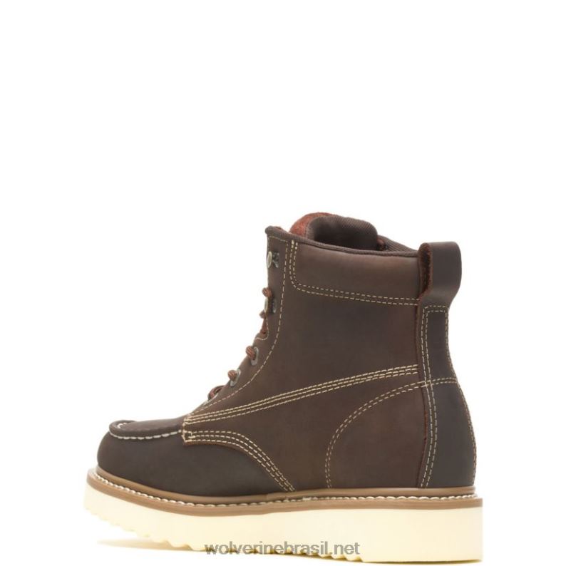 homens carregador de bota de cunha de 6" marrom Wolverine VL4VN180 - Image 3