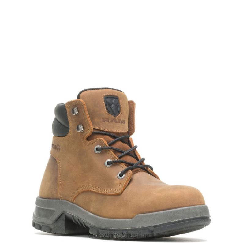 homens coleção de caminhões ram - bota de trabalho de segurança do comerciante marrom Wolverine VL4VN109 - Image 2