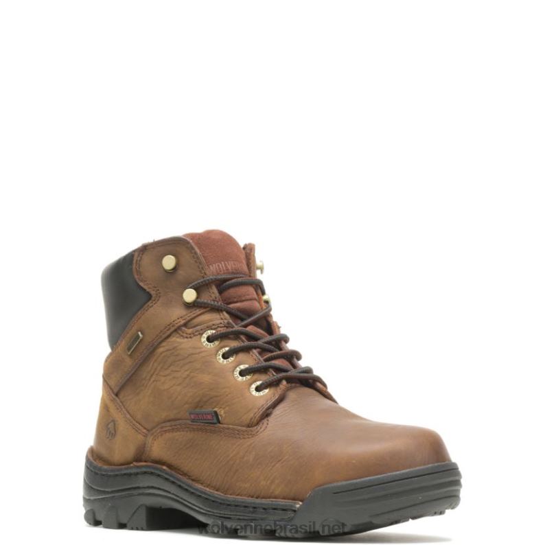 homens Durbin bota de trabalho impermeável 6" com biqueira de aço marrom Wolverine VL4VN140 - Image 2