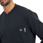 homens fr manga longa henley marinha Wolverine VL4VN274 - Image 5