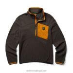 homens lã polar 1/4 zíper carvão Wolverine VL4VN293