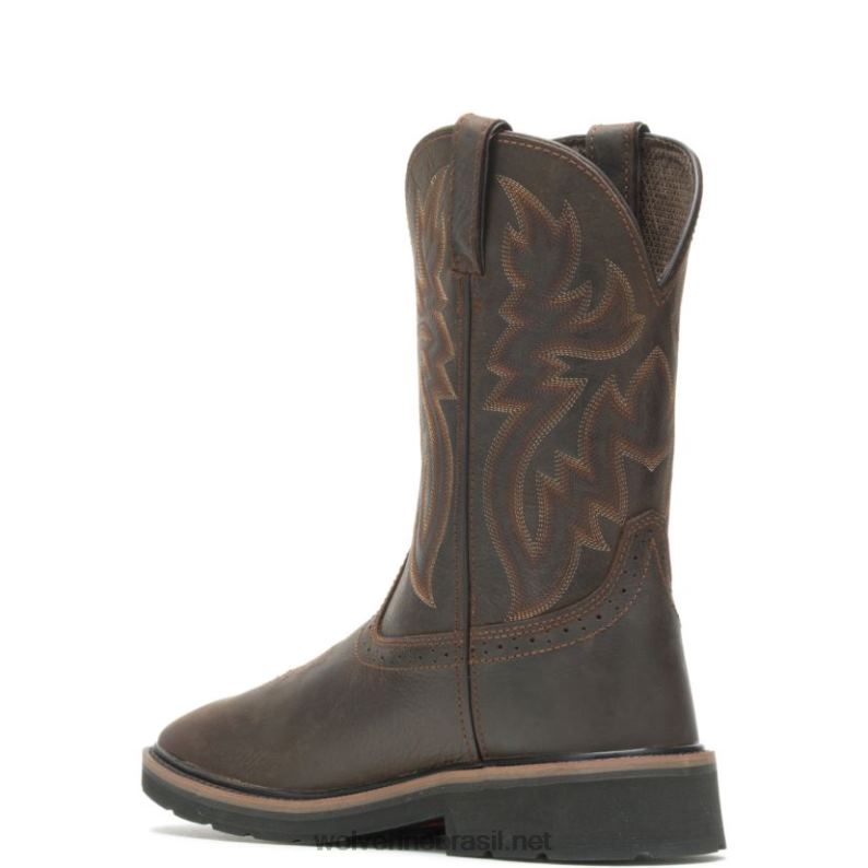 homens rancher bico quadrado bico de aço wellington dk marrom/ferrugem Wolverine VL4VN116 - Image 3