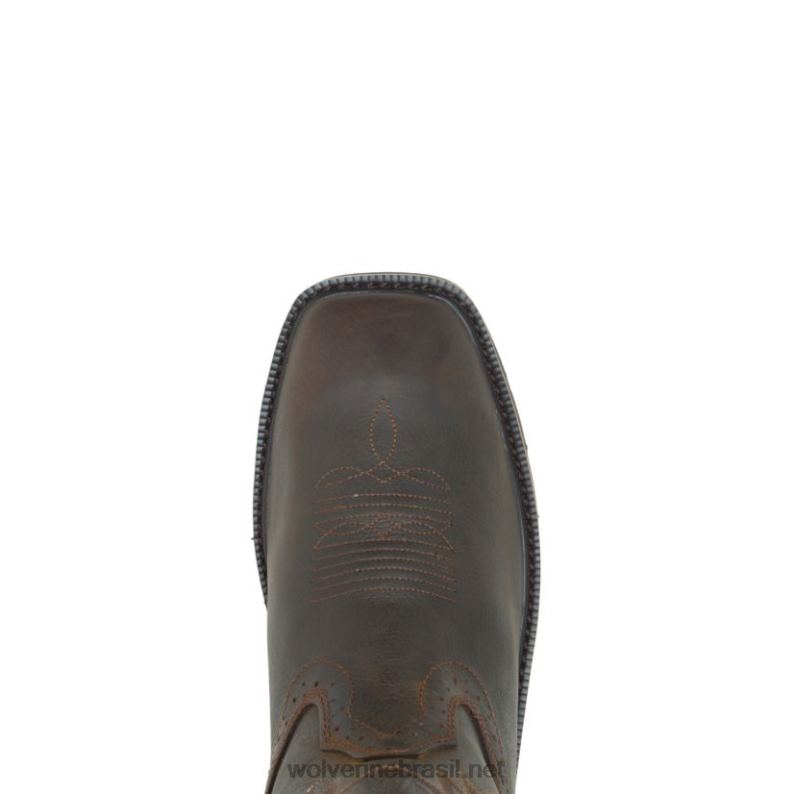 homens rancher bico quadrado bico de aço wellington dk marrom/ferrugem Wolverine VL4VN116 - Image 5