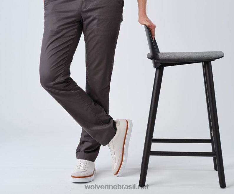 homens tênis de corte blvd couro branco/camurça pedra Wolverine VL4VN224 - Image 2