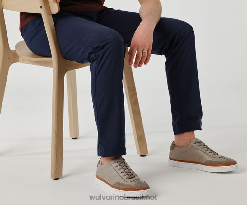 homens tênis de corte blvd couro cinza/camurça cinza Wolverine VL4VN225 - Image 2