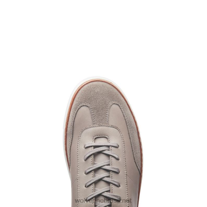 homens tênis de corte blvd couro cinza/camurça cinza Wolverine VL4VN225 - Image 8