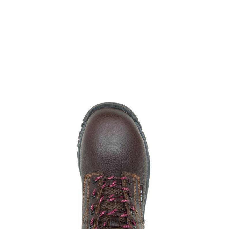 mulheres Bota de trabalho Piper à prova d'água com biqueira composta 6" marrom Wolverine VL4VN102 - Image 5